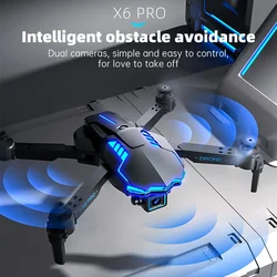 X6 Pro Drone z profesją 4K HD podwójny aparat składany WiFi FPV Dron optyczny helikopter RC do lokalizacji przepływu przeszkód