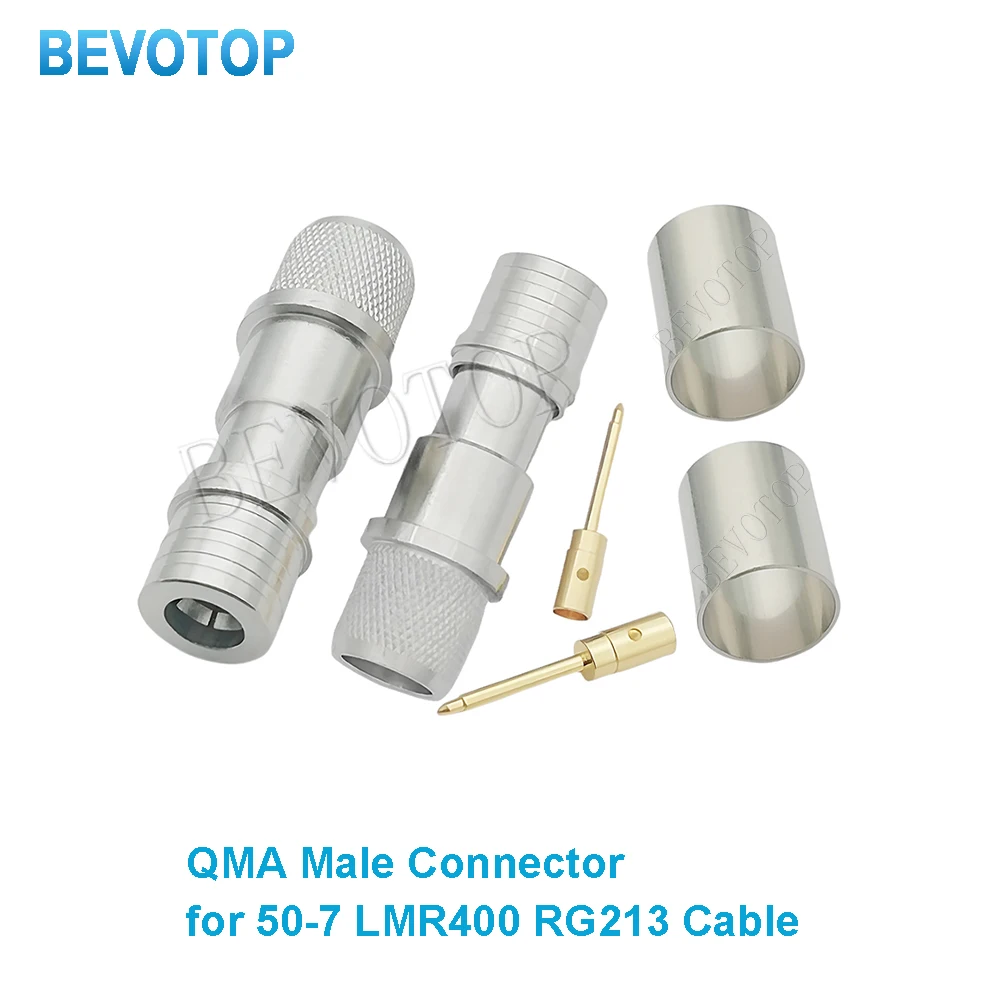 1Pcs QMA Male/Female Crimp RF Coaxial Connector for RG8 RG213 RG165 LMR400 7D-FB cable