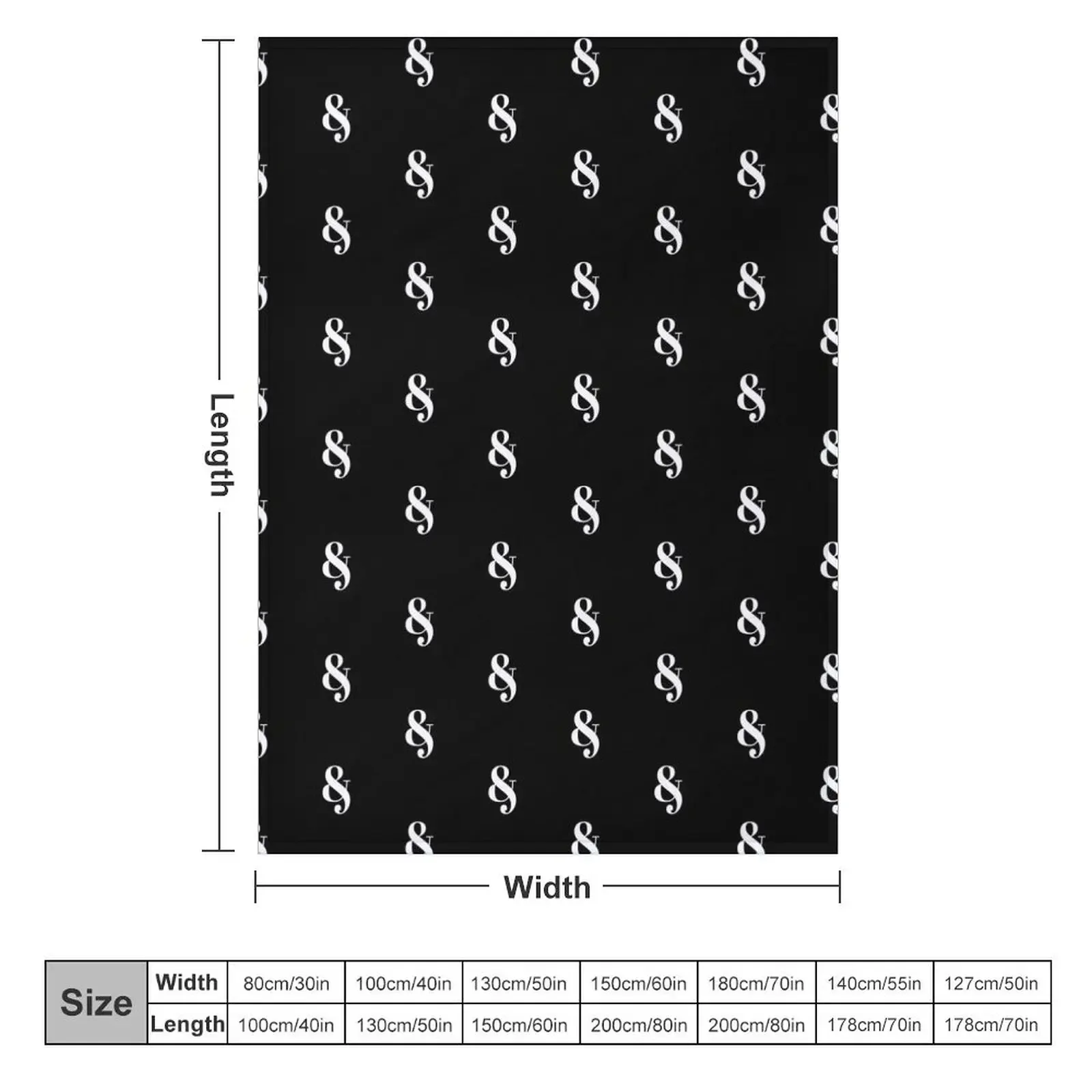 Classy Minimalistic Ampersand Throw Blanket Luxury Brand Quilt Blankets