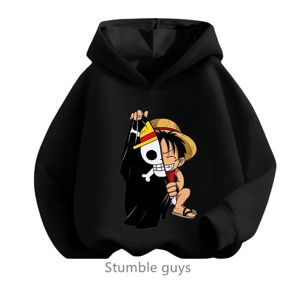 Sudadera con capucha de dibujos animados para niños y niñas, traje de Sudadera con capucha para adolescentes, Tops de Sonic, Luffy Zoro, 1 pieza, ropa de Anime, primavera y otoño