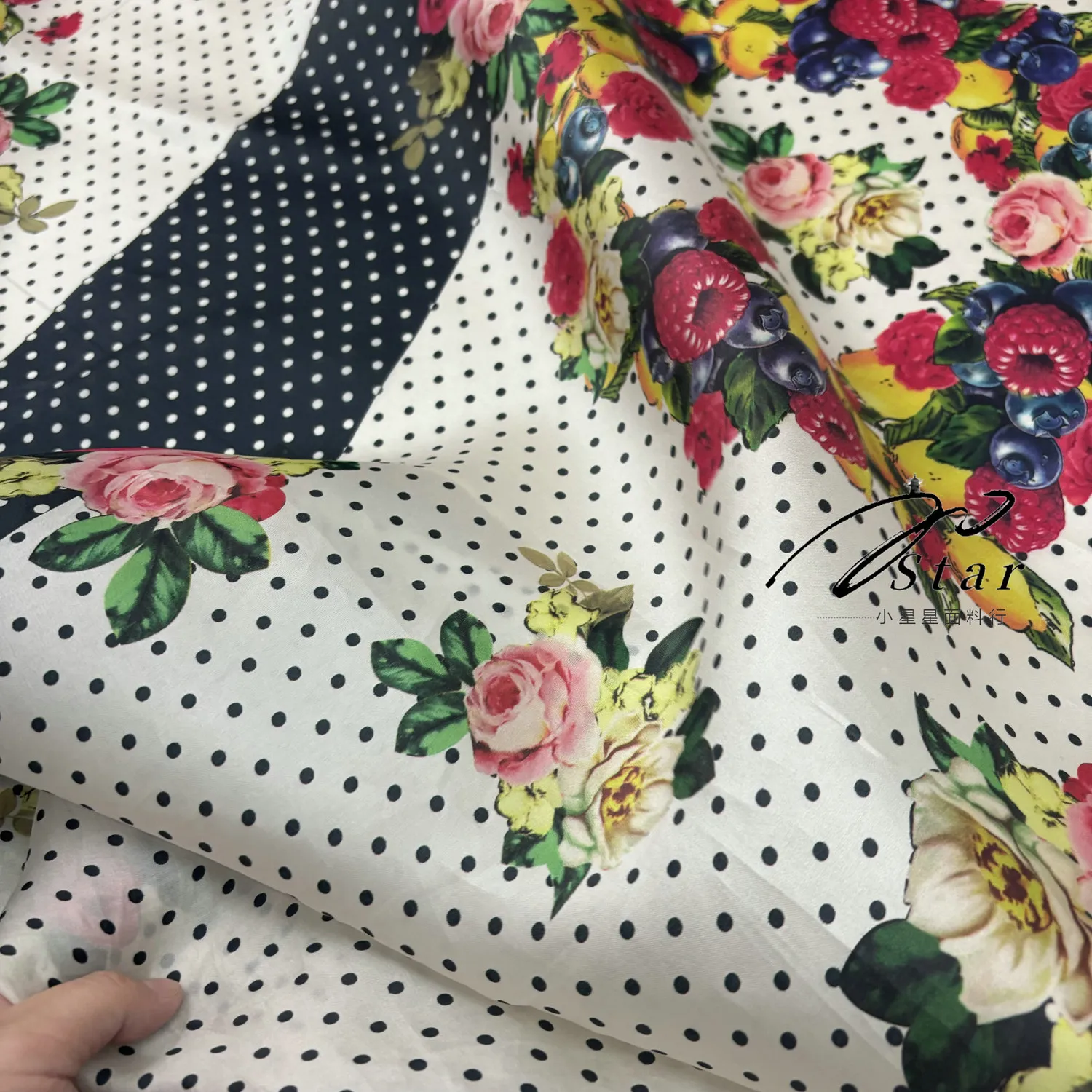 Micro Transparent White Polka Dot Positioning Flower Pure Silk Silk Organza Fabric Organza Crisp Silk Satin Fabric