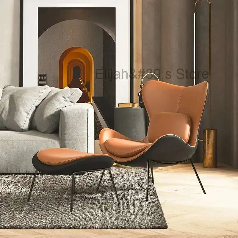 

Wingback Lounge Стул для гостиной Роскошный кожаный водонепроницаемый стул для гостиной Кресло для пола Спальня Sillas Мебель для дома