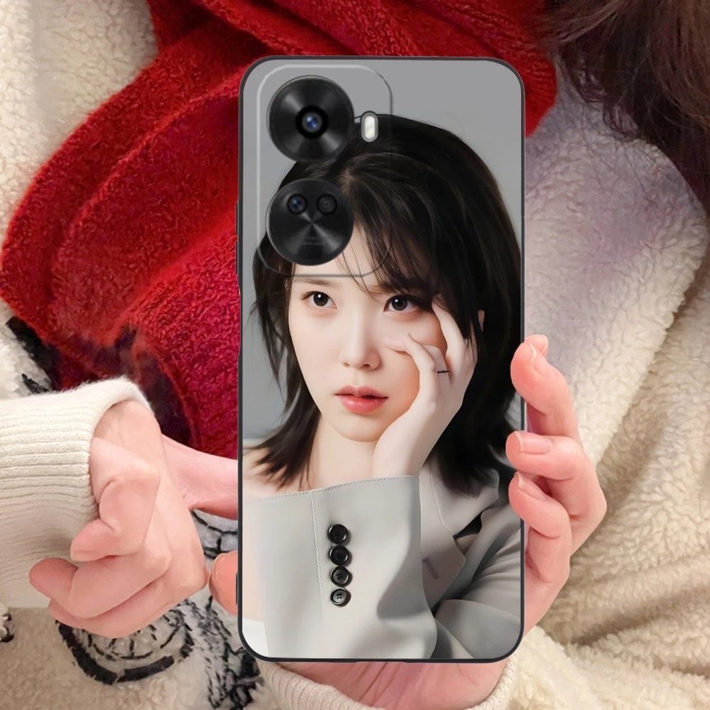 KPOP IU Lee JiEun Mobile Cell Phone Case for Huawei Nova 12 11 10 9 8 7 Pro SE 5G Black Soft Phone Cover Shell