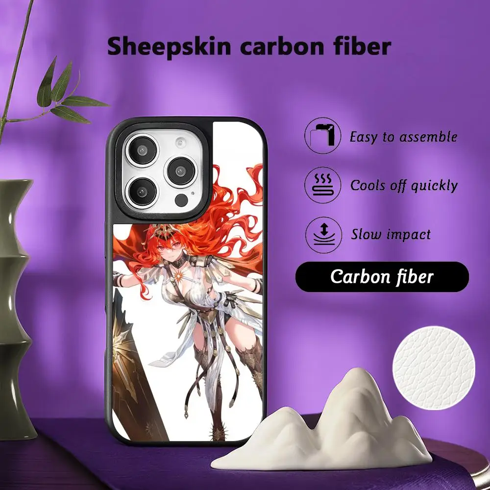 Чехол для телефона Wuthering Wave Augusta Game Girl для iPhone 17, 16, 15, 14, 13, 12, 11 Pro Max, защитный чехол из овчины из углеродного волокна Чехол для телефона Wuthering Wave Augusta Game Girl для iPhone 17, 16, 15, 14, 13, 12, 11 Pro Max, защитный чехол из овчины из углеродного волокна