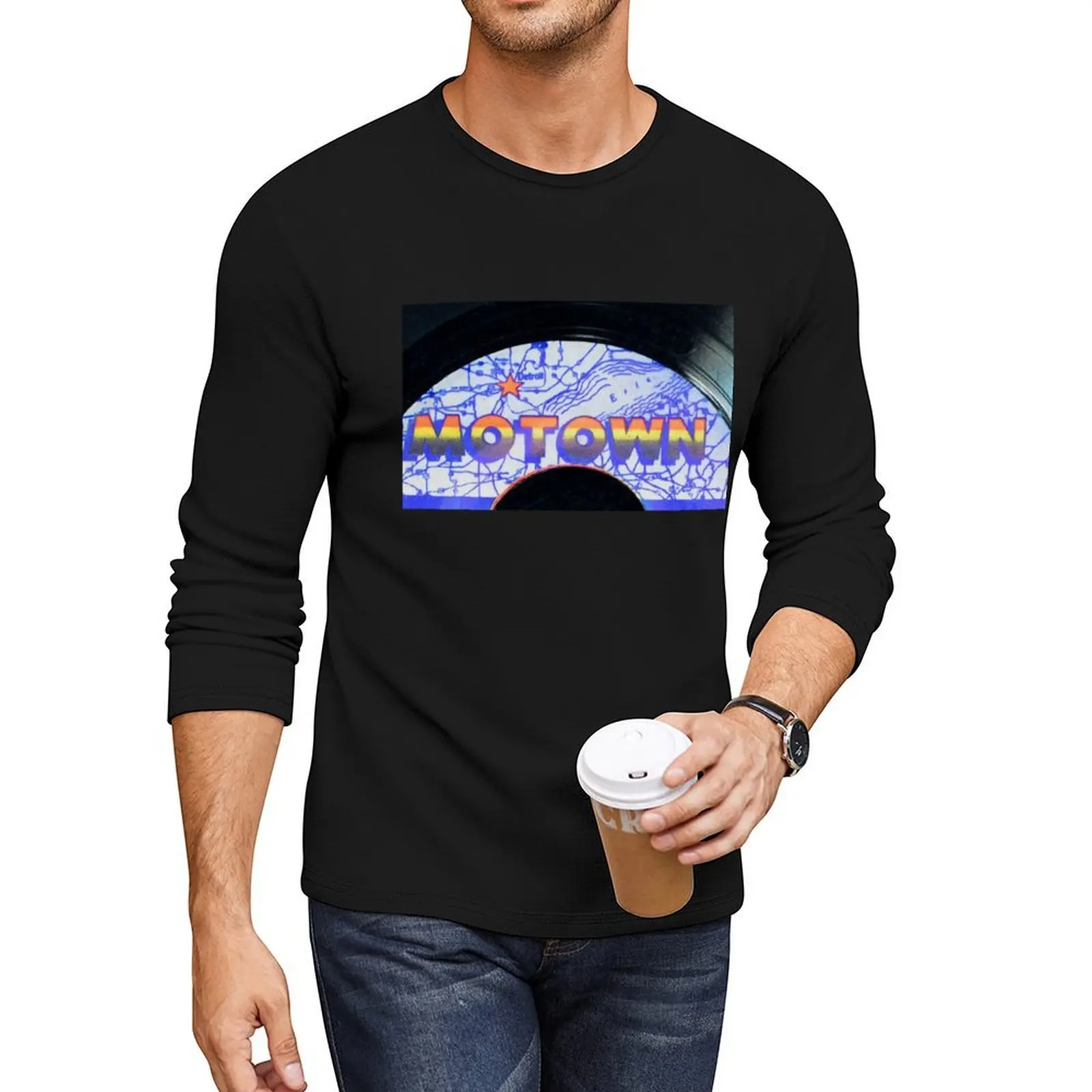 

Motown records label Art design B Long T-Shirt sports fan t-shirts sweat shirt t shirt man big and tall t shirts for men