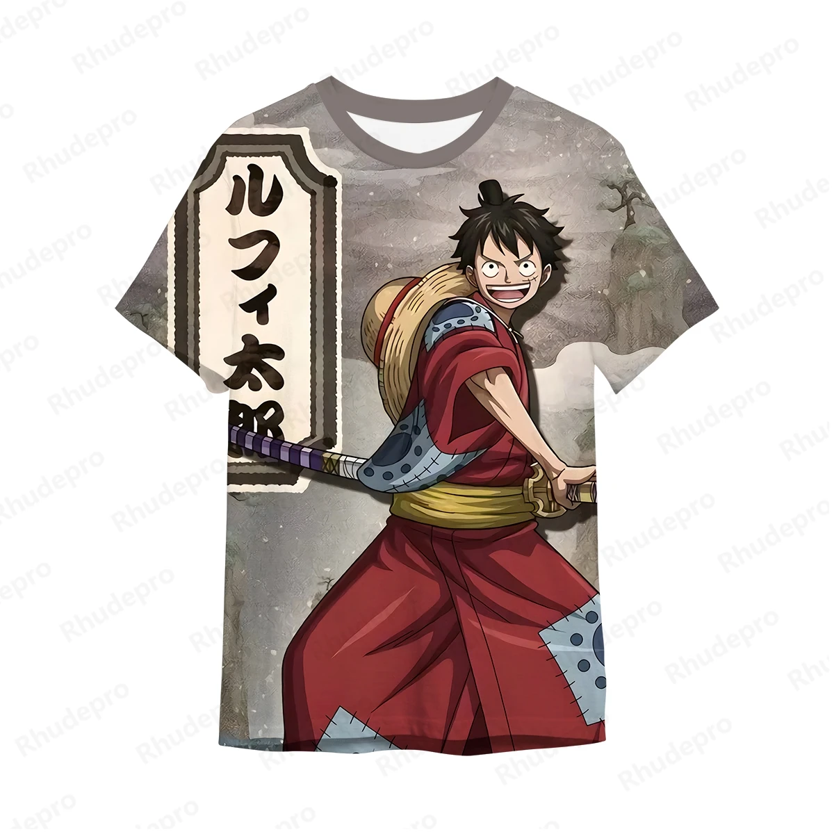 Men Gift Monkey D Luffy Children\'s Y2k Clothes Men\'s T-Shirt 5XL High Quality Clothing Shirts One Piece Anime Short Sleeve New