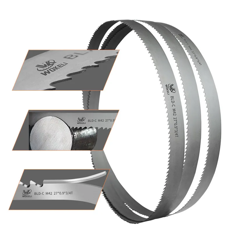 M51 Bimetal Bandsaw Blades 2450*27*0.9*8/12T Laser Welded White Tool Accessories