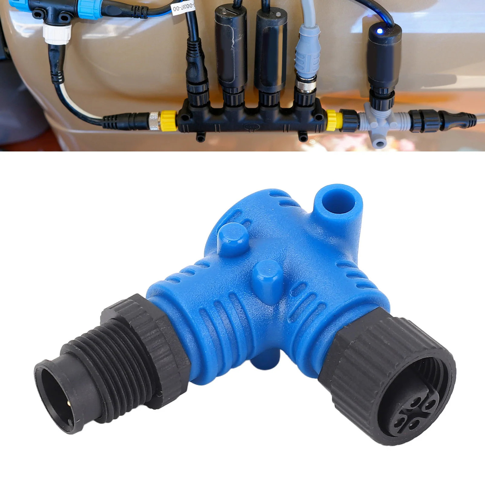 90-Grad-Winkel-Abschlussgerät, stabile Verbindung, ölbeständig, IP67, wasserdicht, Marine 90 °   Winkelverbinder für Navico Networks