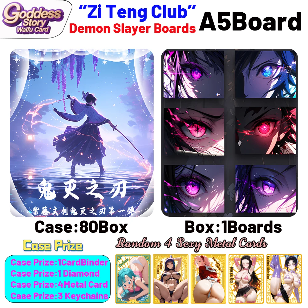 

New ZiTeng Demon Slayer A5 All Arcylic Boards Demon Slayer Cards Tanjirou Kamado Nezuko Character Collection Cards Anime Gifts