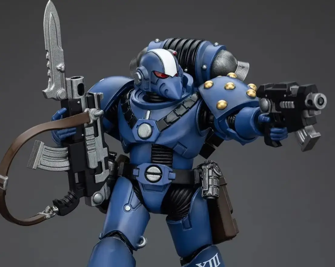 【In Stock】JOYTOY H120mm Warhammer40K Ultramarines Mk Vl Tactical Squad Chainblade Power Sword 1/18 Action Figures Ornaments view 4