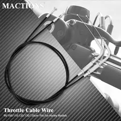 Motorcycle Lengthened Throttle Cable Wires Clutch Line For Harley Sportster XL 883 1200 Dyna Softail Fat Boy Touring Road King