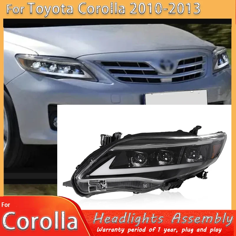 

Car Headlights For Toyota US Corolla Headlight 2010 2011 2012 2013 Upgrade Modified New DRL Dynamic Turn Signal LED Headlight