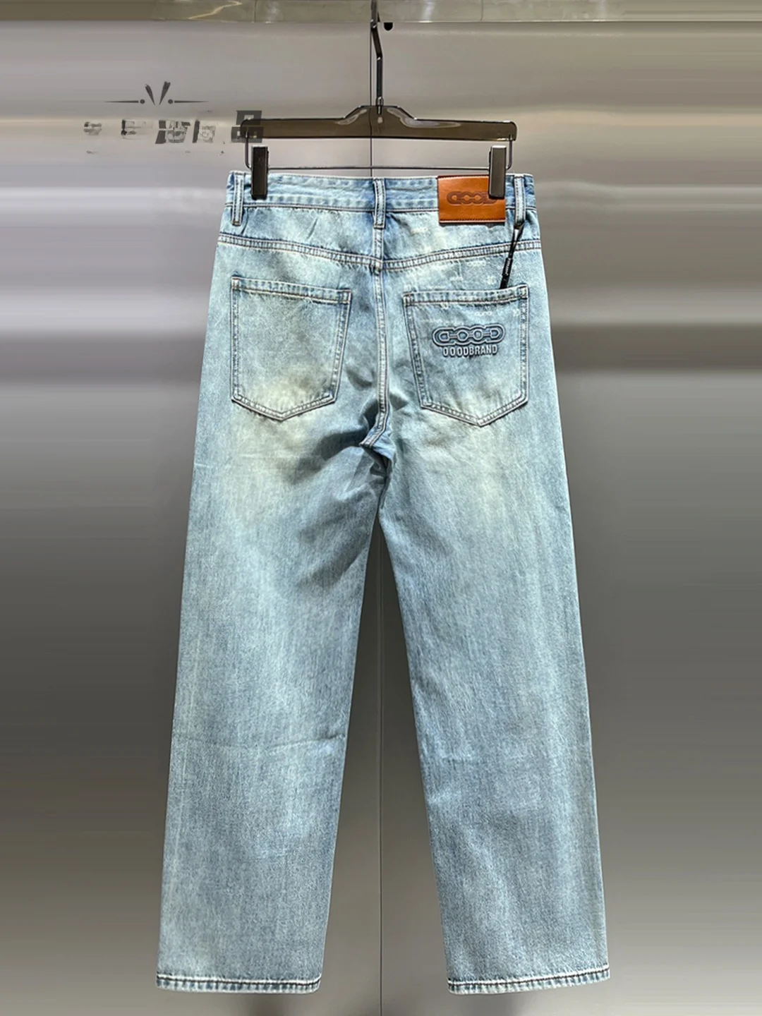 

Men's Pure Color Straight Leg Jeans Washed Casual Spring New Style Versatile Comfortable Fit Long Pants Youthful Trendy