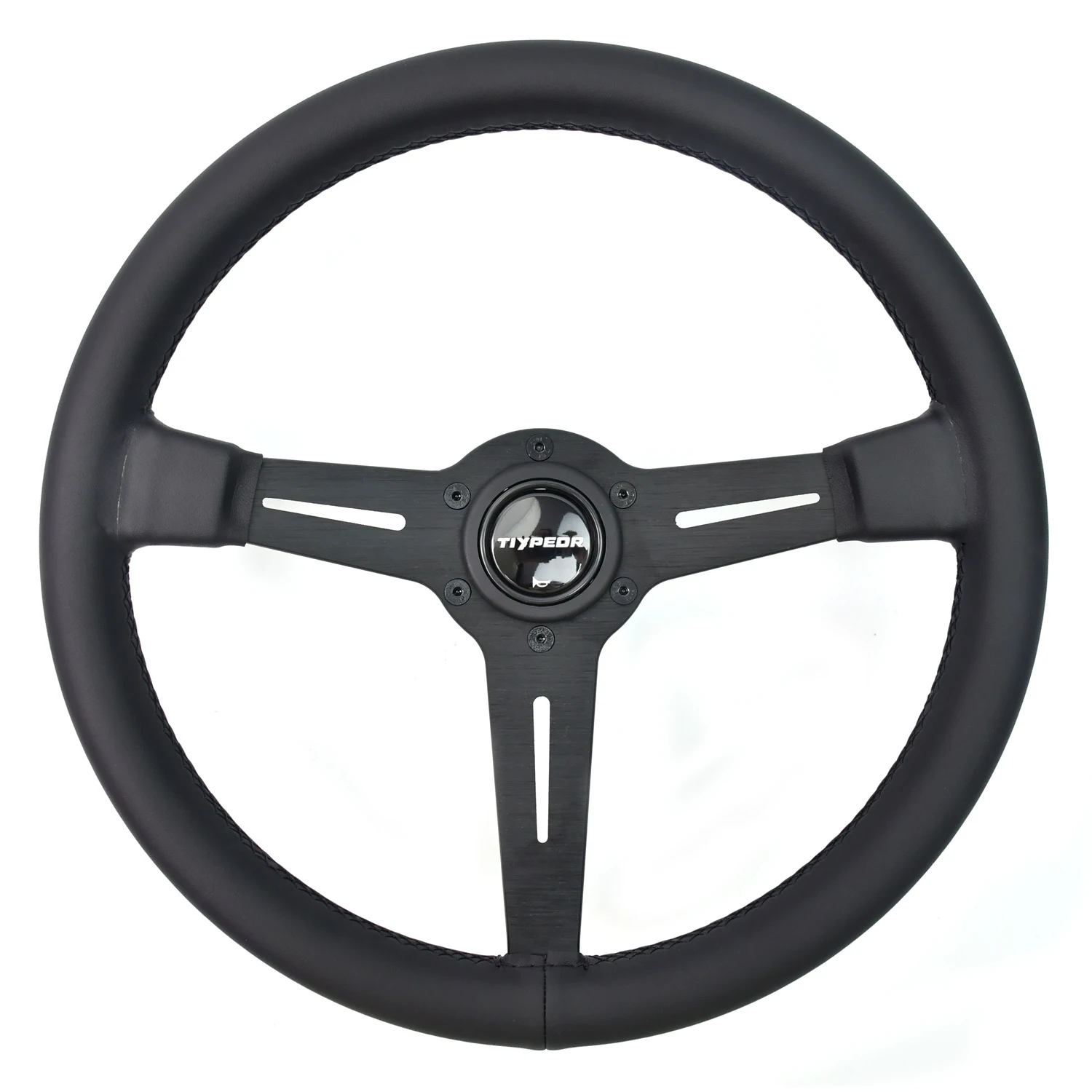Microfiber Leather 350mm Universal Car Steering Wheel with Strip Bracket Racing Cars