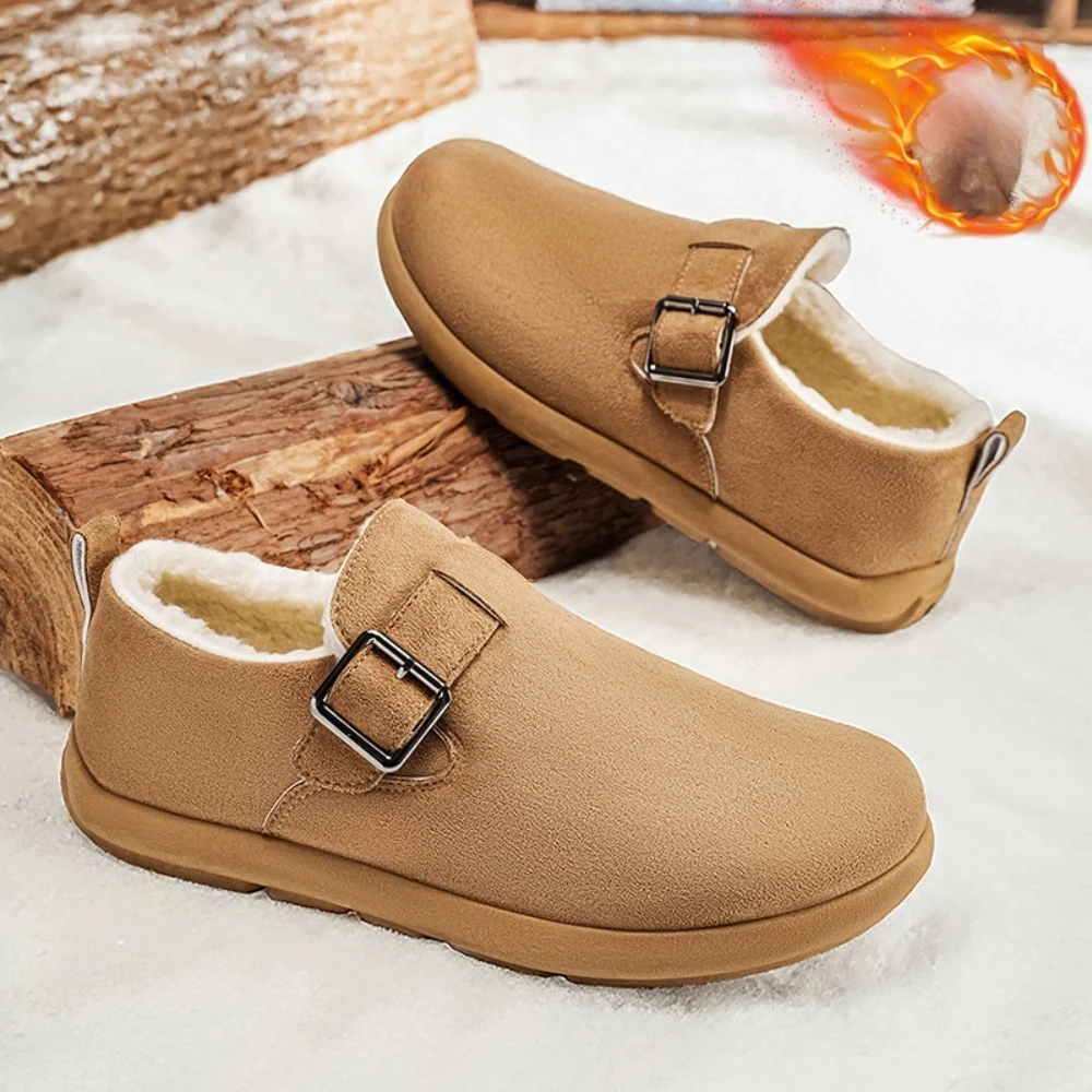 

Large new winter cotton shoes cold resistant and warm for home and outdoor snow boots fashionable and casual walking plush shoes