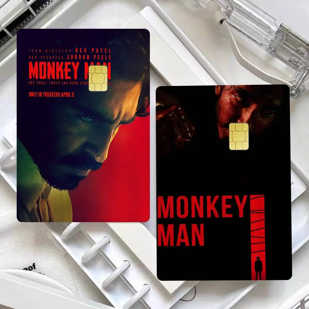 غطاء جلدي لفيلم الرسوم المتحركة M-Monkey Man لبطاقة الائتمان وبطاقة الخصم البنك الأمامية