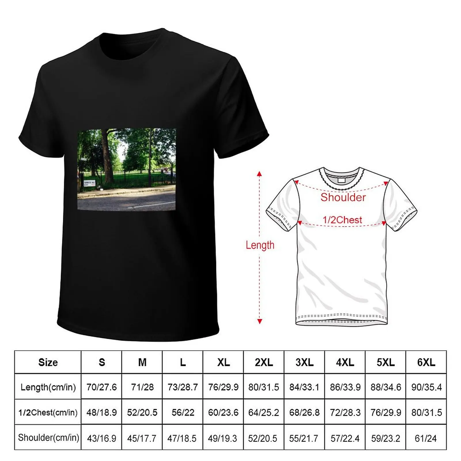 Primrose Hill, London T-Shirt Outdoor Work Short Sleeve Top