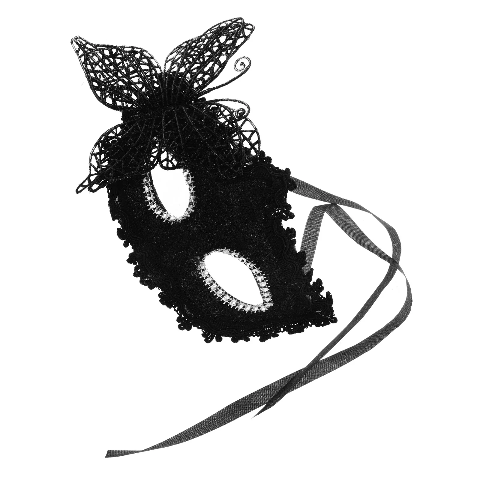 Venetian Masquerade Half Face Costume Mask Lightweight Elastic Band Halloween Party Mask for Women