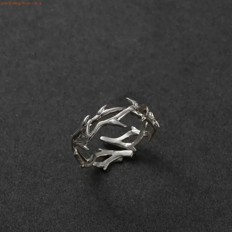 G92D Thorns Rings for Men Women Retro Vine Branch Couple Ring Delicate Finger Ring