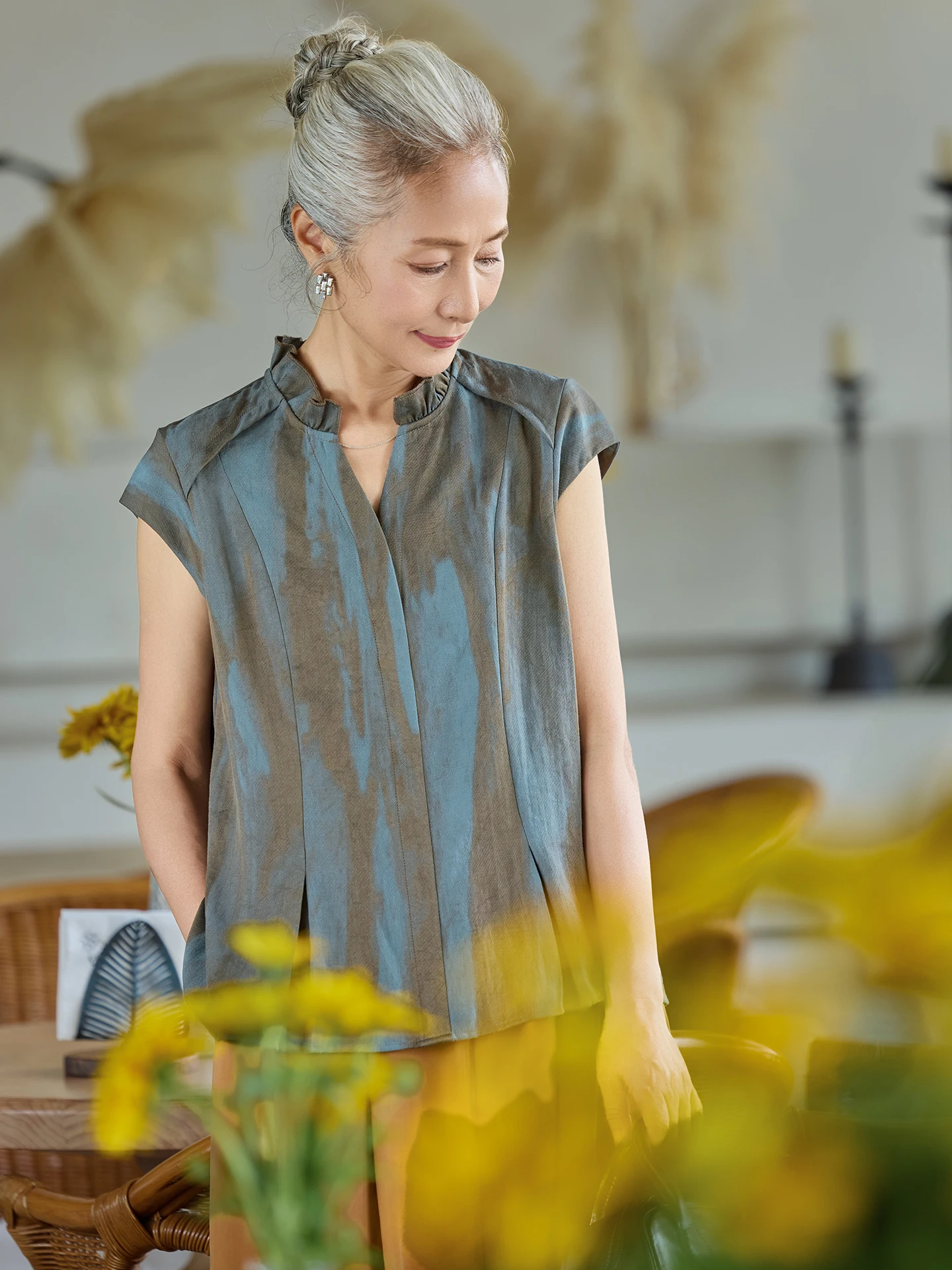 Camiseta sin Mangas de Fibra R - Linen Shirt Breathable reseña y precio