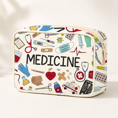 1PC Large Capacity Medicine Bag Travel Portable Medical Bag Home Medicine Storage Bag Set Portable Outdoor First Aid Kit