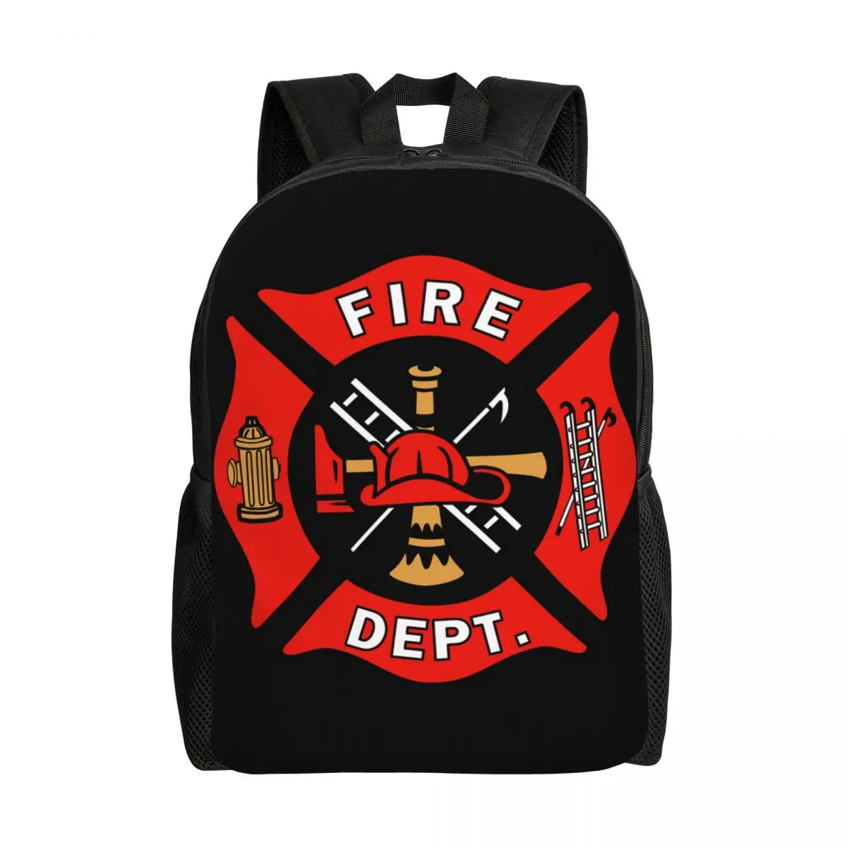 Customized Firefighter Department Logo Laptop Backpack Men Women Bookbag for School College Students Fireman Fire Rescue Bags