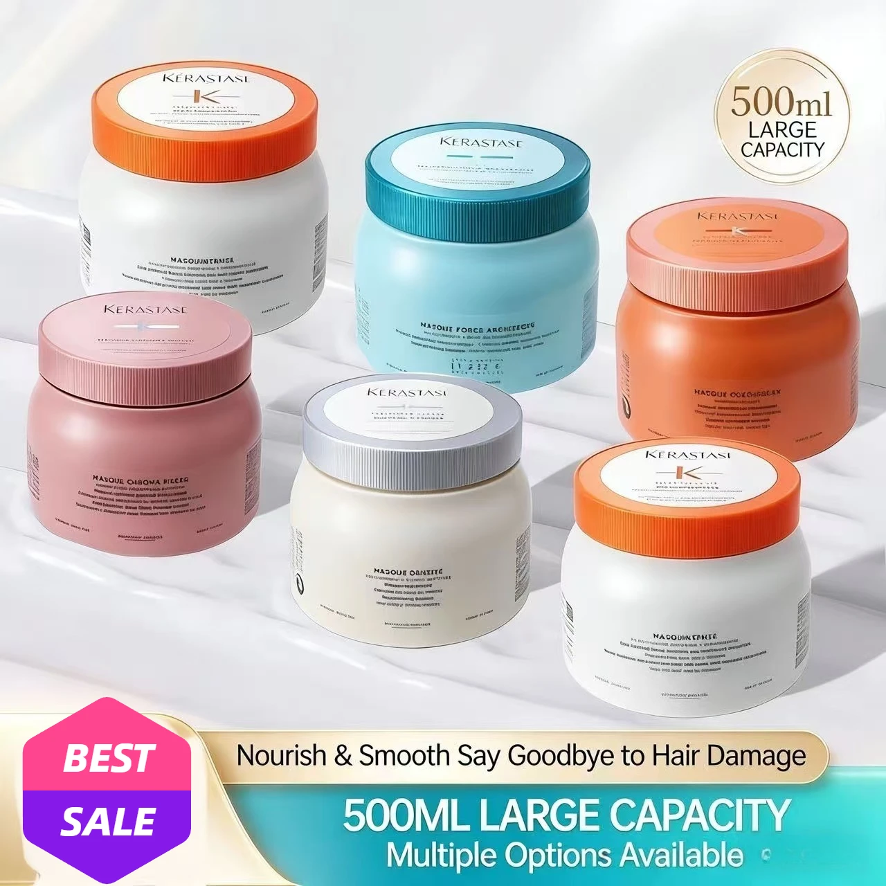 

500ml Multifunctional Shampoo conditioner Hair Mask Caviar Black Diamond White Gold Revitalizing Dual Oil Control Anti Itching