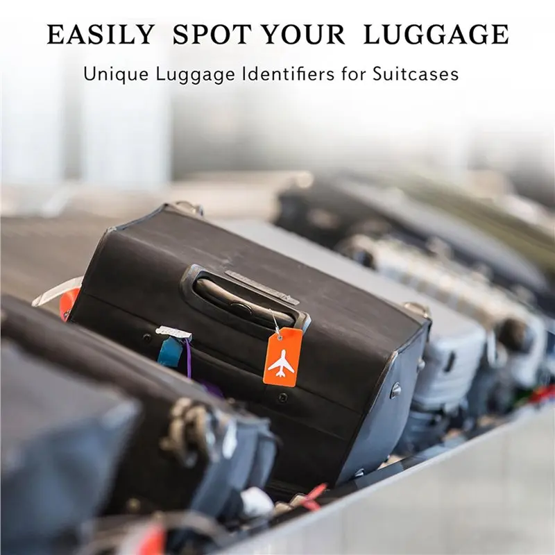 TEXU 10X Silicone Luggage Tags Luggage Handbag Travel Suitcase Tags With Name Card Quick Discover Luggage