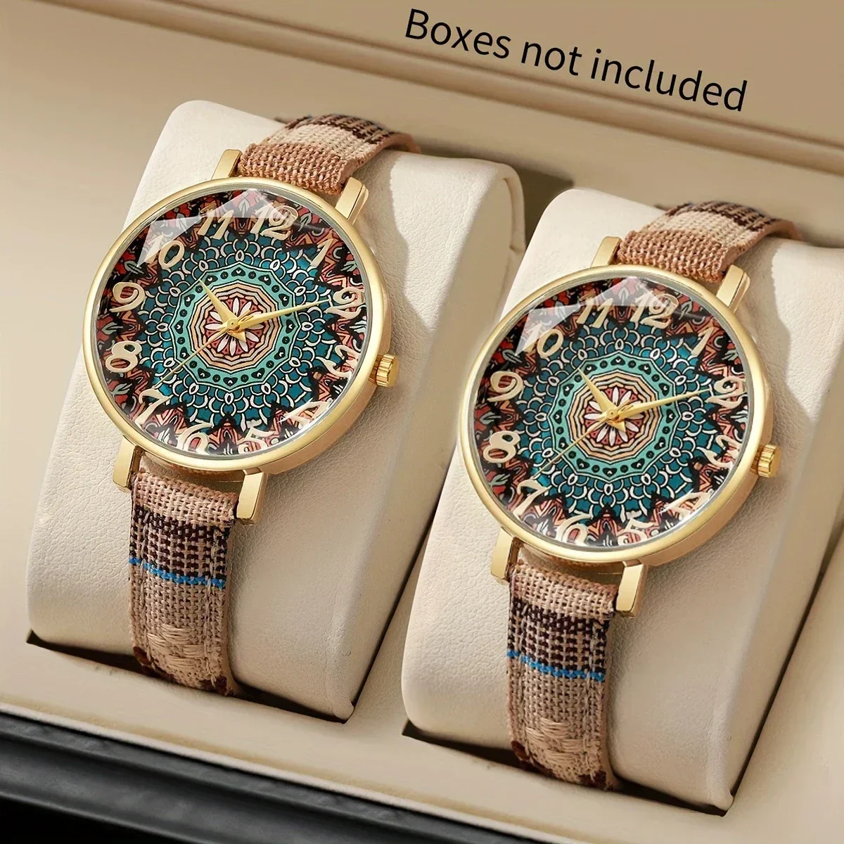 2PC Women's Casual Quartz Watch Perfect Gift for Friends & Family for Daily Wear Parties Valentine's Day Christmas and Halloween