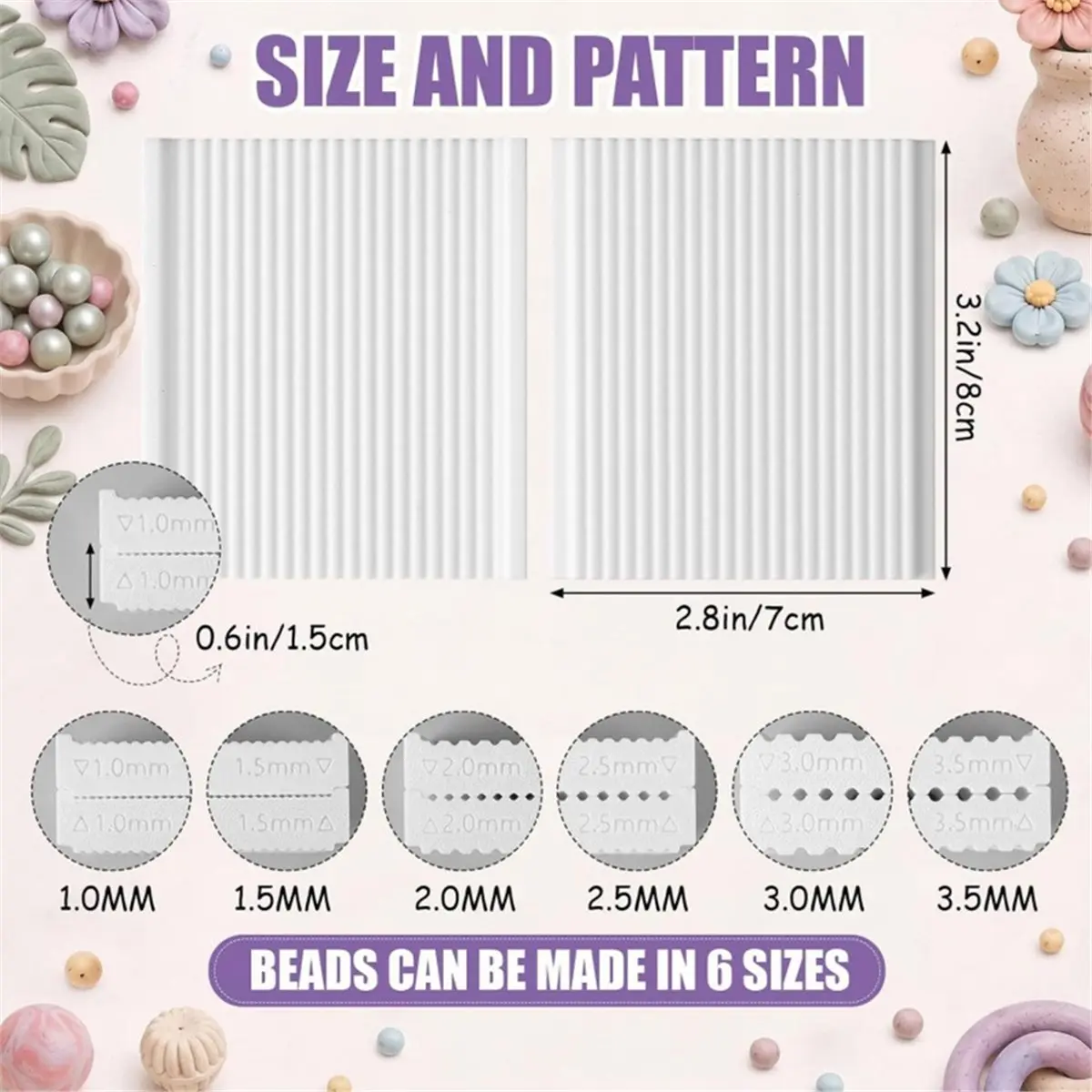 Polymer Clay Bead Roller - Create Perfect Beads in 6 Sizes with Ease and Efficiency
