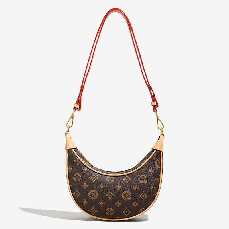 Tas Tangan Wanita Mewah Modern Tas Selempang Kulit Asli Dengan Dompet Tali Bahu Rantai Emas