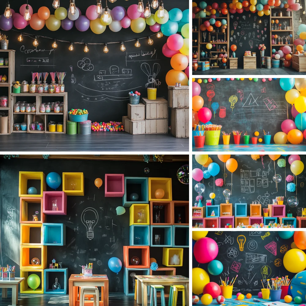

Kindergarten School Age Back to School Season Graduation Season Campus Gathering Display Kids Blackboard Pencil Backdrop