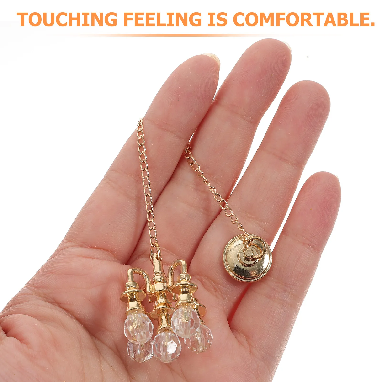 

2Pcs Miniature House Accessories Miniature Hanging Ceiling Lamp Chandelier Decorative for Kids Bedroom Living Room Study Office