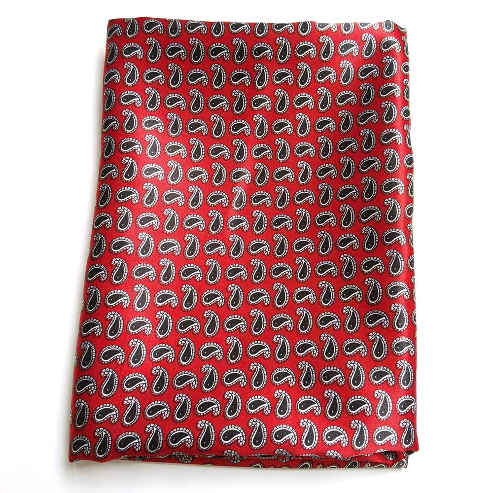 1 Meter x 1,48 Meter ethnischer Paisley-Stoff für Schal, Hut, DIY, seidiger Satinstoff – Detail 17