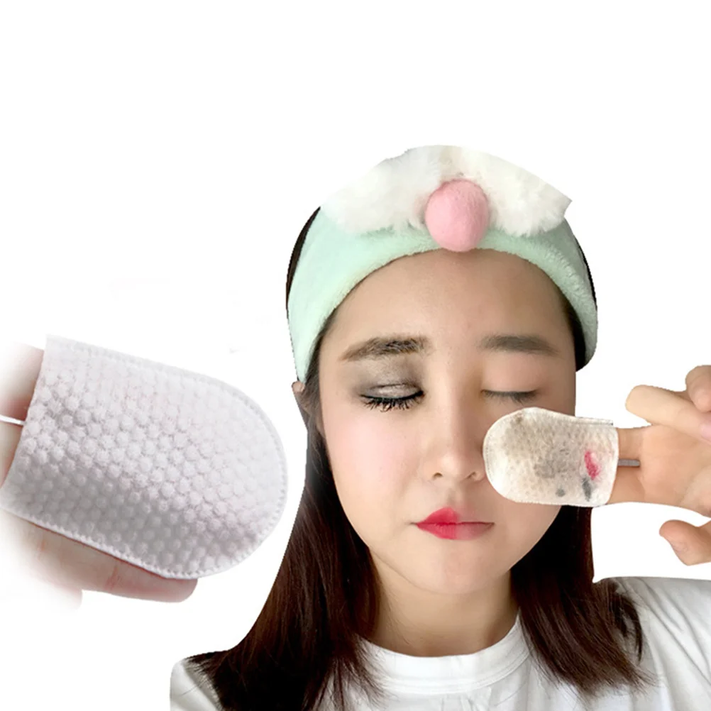 

U Shaped 240pcs Cotton Pads for Face Makeup Removal Soft Facial Pads with Portable Storage Box