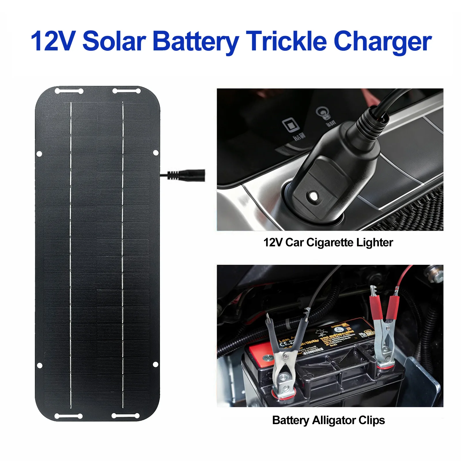 Monocrystalline Solar Cells Solar Battery Trickle Charger 12V Olt Power Solar Panel Solar Battery Charger view 4