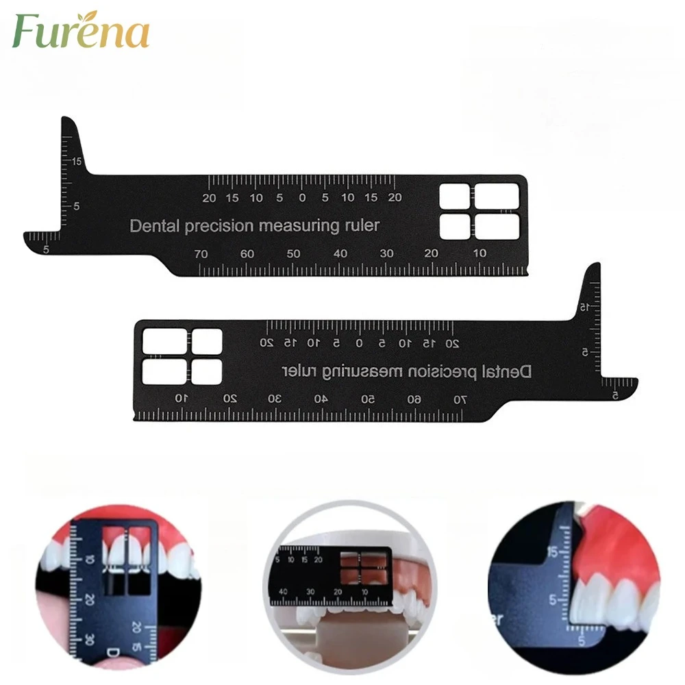 AZDENT Dental Precision Measuring Ruler Orthodontic Tooth Gap Photography Medical Tool Aluminium Alloy Dentistry Measure Gauge