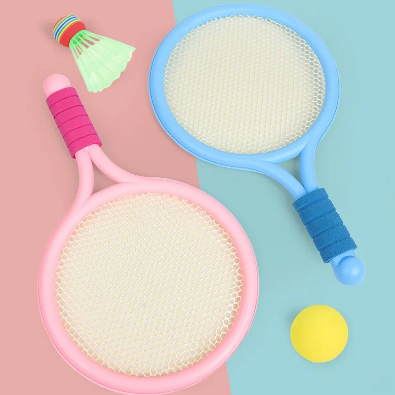 Children's Badminton Tennis Racket Beginner Training Outdoor Leisure Beach Tennis Kindergarten Baby Parent Child Interactive Toy