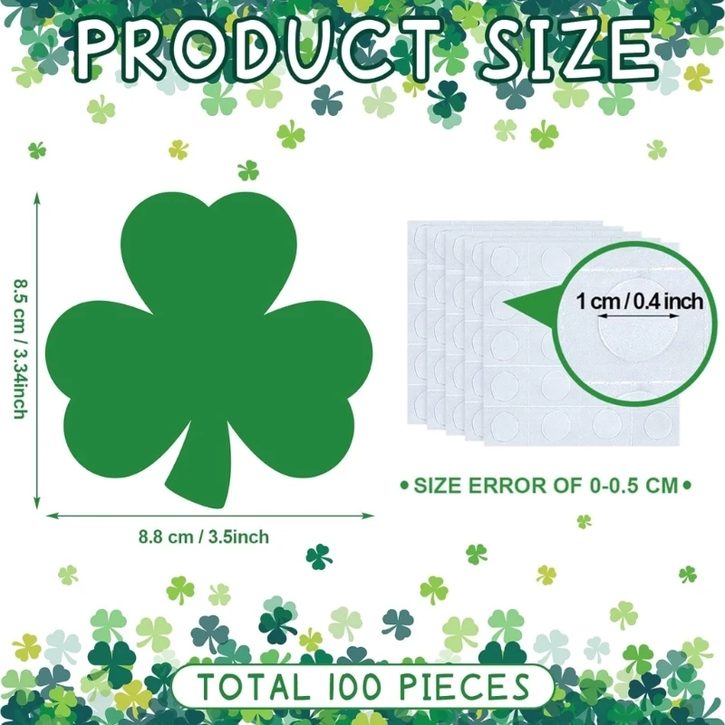 Tarjetas decorativas del día Patricio, tarjetas trébol, tarjetas tréboles verdes, adorno para decoración tablón