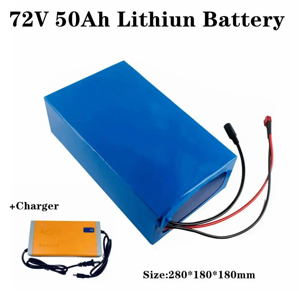 

high capacity e-scooter Li-ion battery Pack 72V 50Ah lithium battery pack with BMS for ebike/ tricycle + 84V 10A charger.