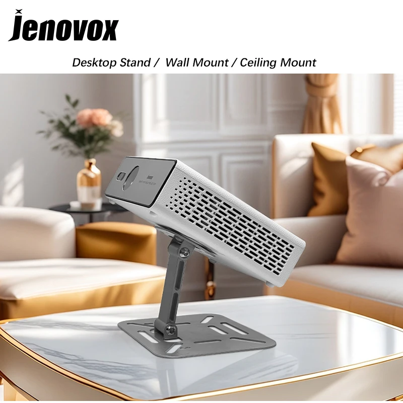 Jenovox قوس جهاز عرض متعدد الوظائف للتعليق على السقف/حامل على الحائط/دعامة حامل سطح المكتب لجهاز عرض M5000 الصغير