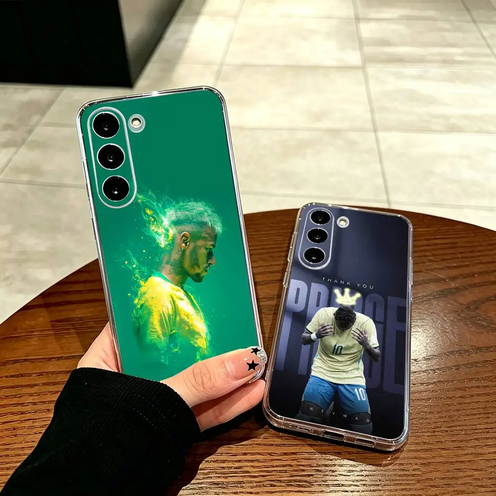 Pr  ncipe do Futebol Brasileiro N-Neymar   Clear Transparent soft Phone Case For Samsung A71, A70, A52, A51, A40, A30, A20