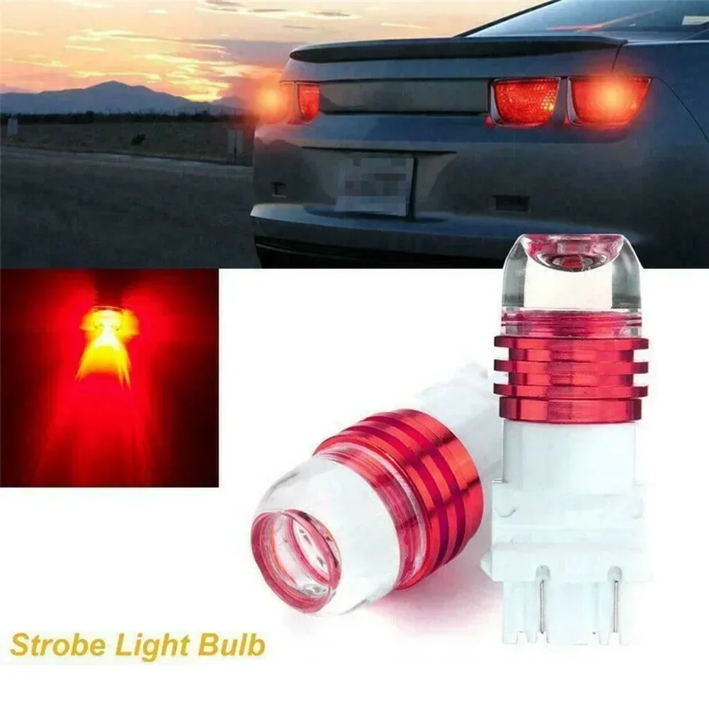 

2x 3157 Red LED Strobe Flashing Blinking Brake Tail Light/Parking Bulbs For Car 1000K Accessories For Vehicles For Honda