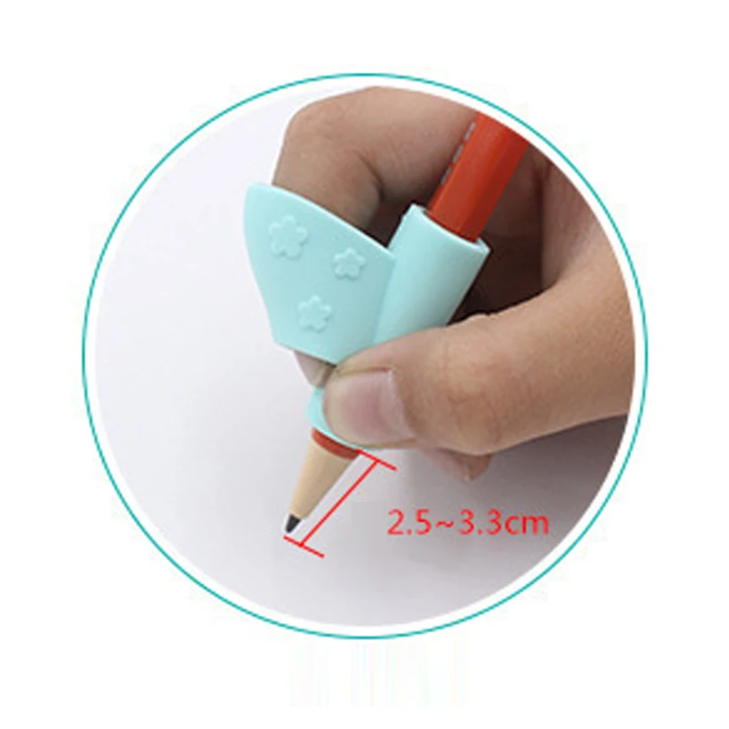 3Pcs/Set Children Pencil Holder Correction Writing Hold Pen Grip Posture Tool Silicone writing posturecorrector Stationery 2530