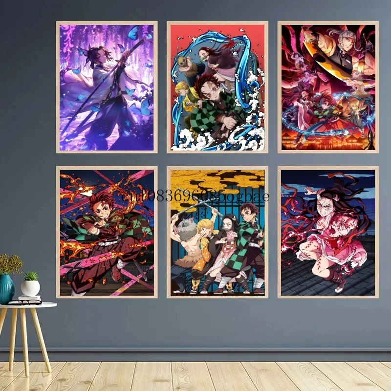 

Anime Demon Slayer Classic Canvas Painting Anime Character Posters HD Wall Art Picture Modern Home Children's Room Decoration