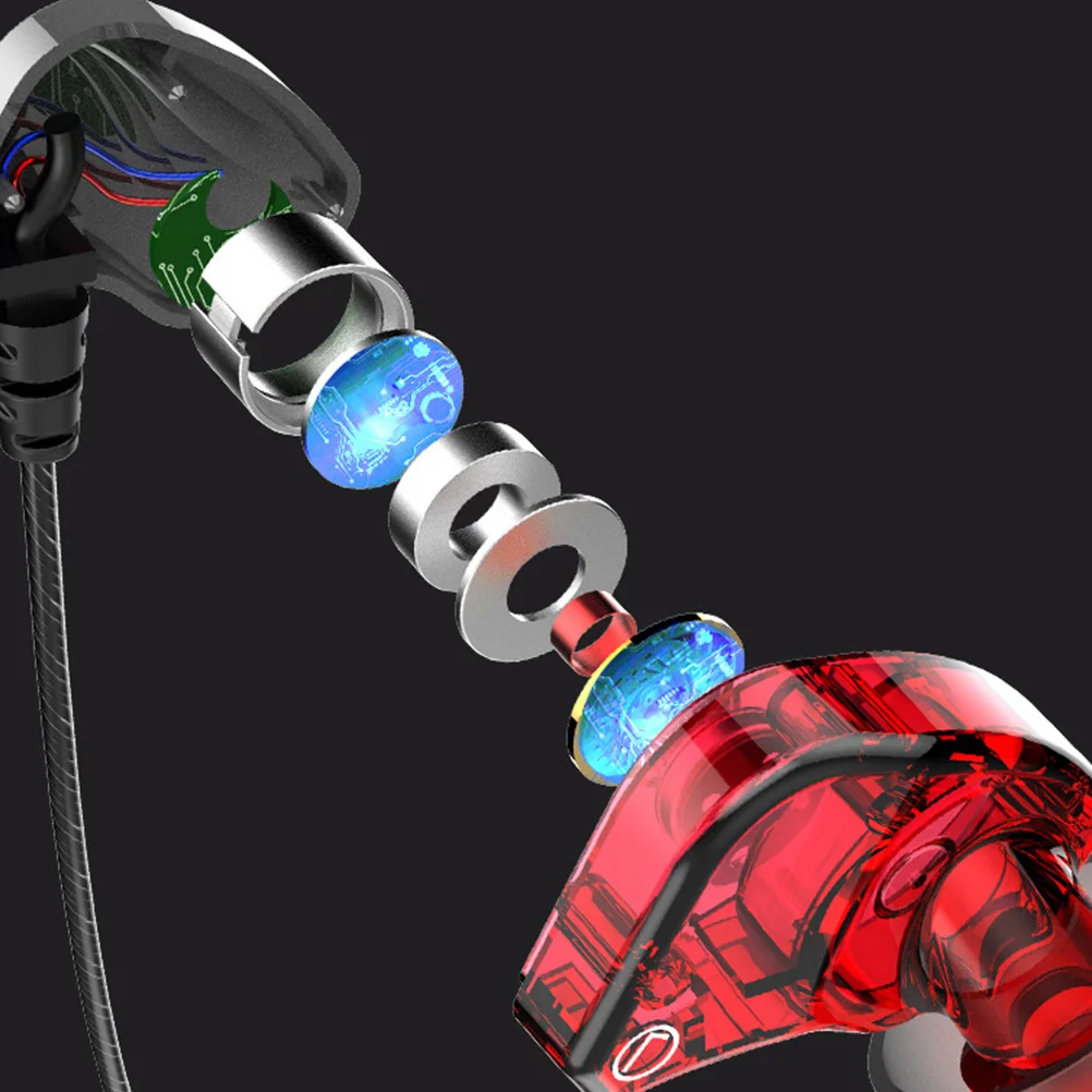 

Earphone In-Ear Headphone Subwoofer Stereo Bass Earbuds For Running Gym Workout Gaming 3.5Mm Jack Grey Headset