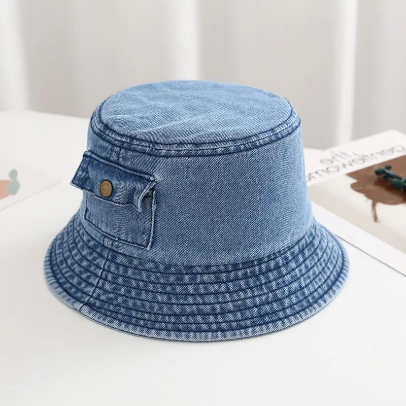 Everyday Cotton Style Men Women Bucket Hat Pocket Y2K Girls Trendy Lightweight Outdoor Hot Fun Summer Beach Vacation Getaway