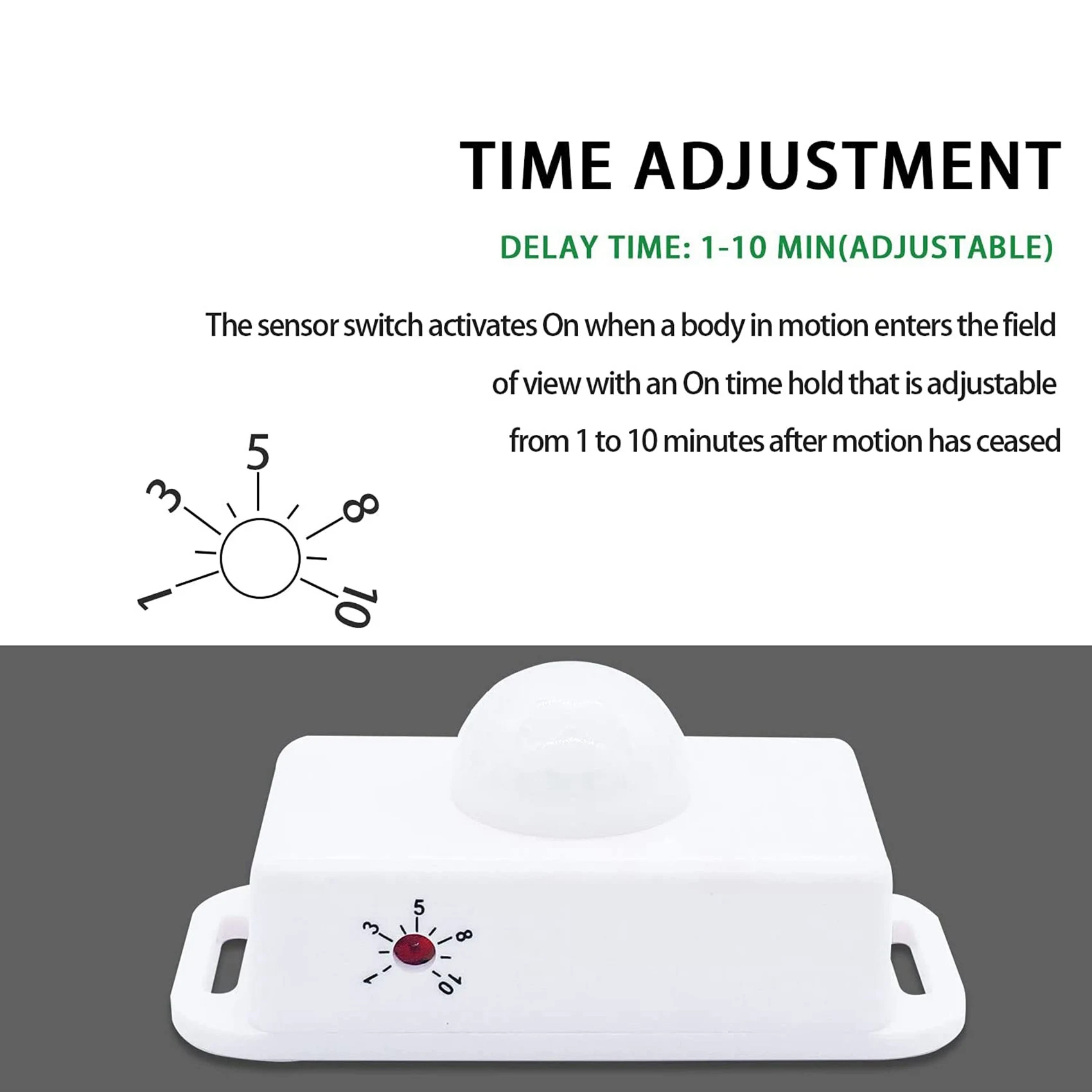 A19F-2X DC 12V 24V PIR Motion Sensor Function Controller LED Switch Body Infrared Switch Motion Timer White For LED Strips