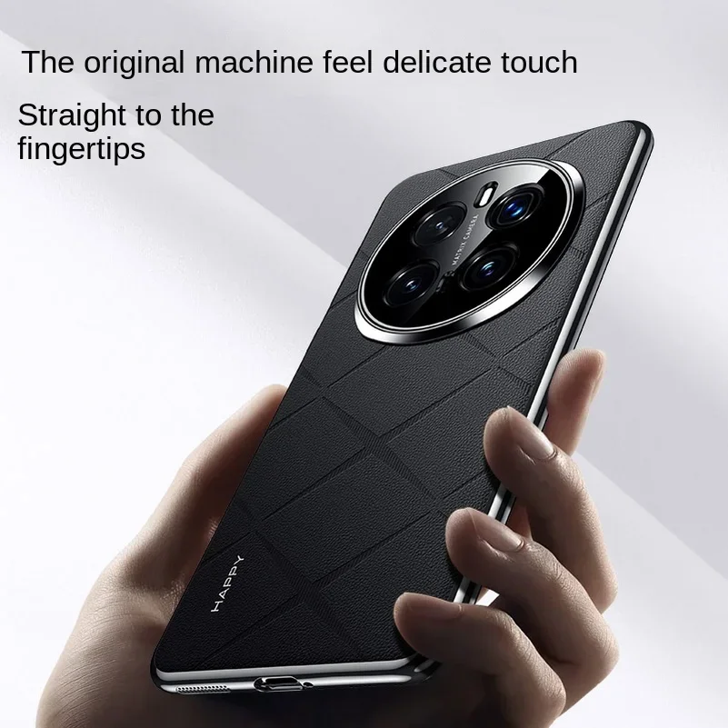 For Honor Magic 7 Pro Luxury Leather Plating Frame Case for Huawei Honor Magic7 Pro 6pro Magic 6 RSR Protect Shockproof Bumper
