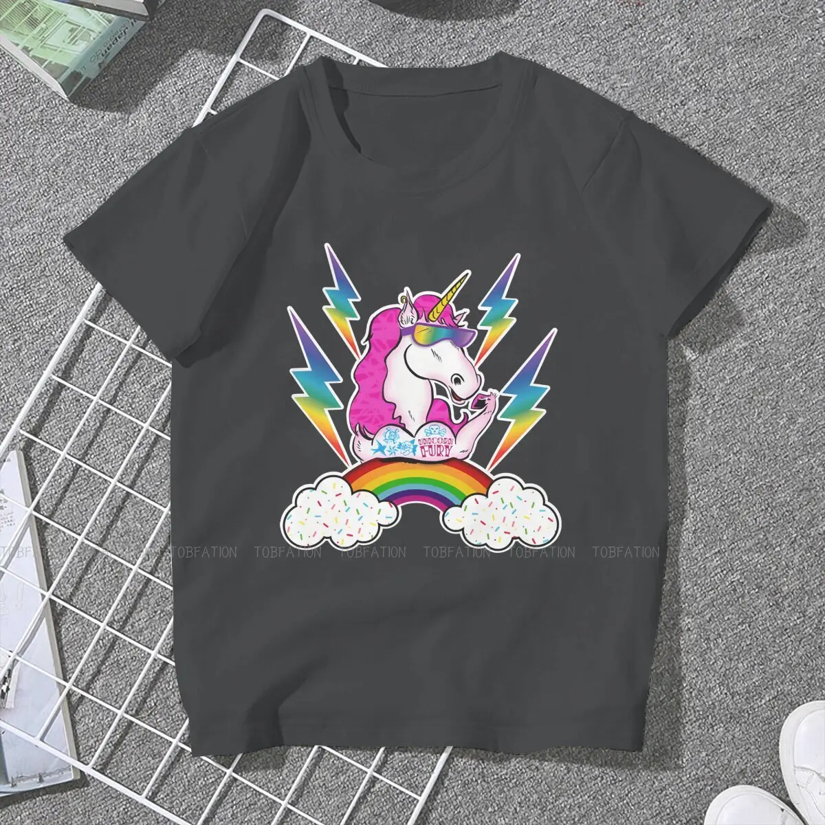 2022  Fury 5XL TShirt Cute Unicorn Cartoon Style Comfortable T Shirt Female Tee Special Gift Clothes